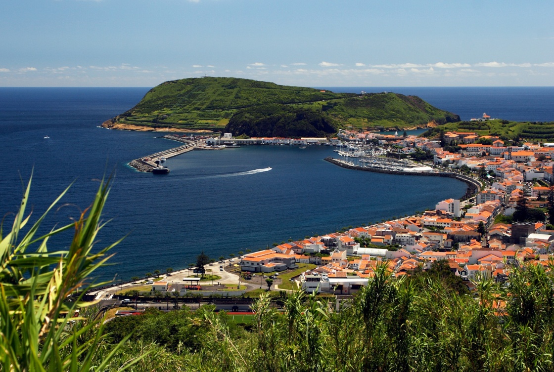 'View to port of Horta on Faial island' - Azoren