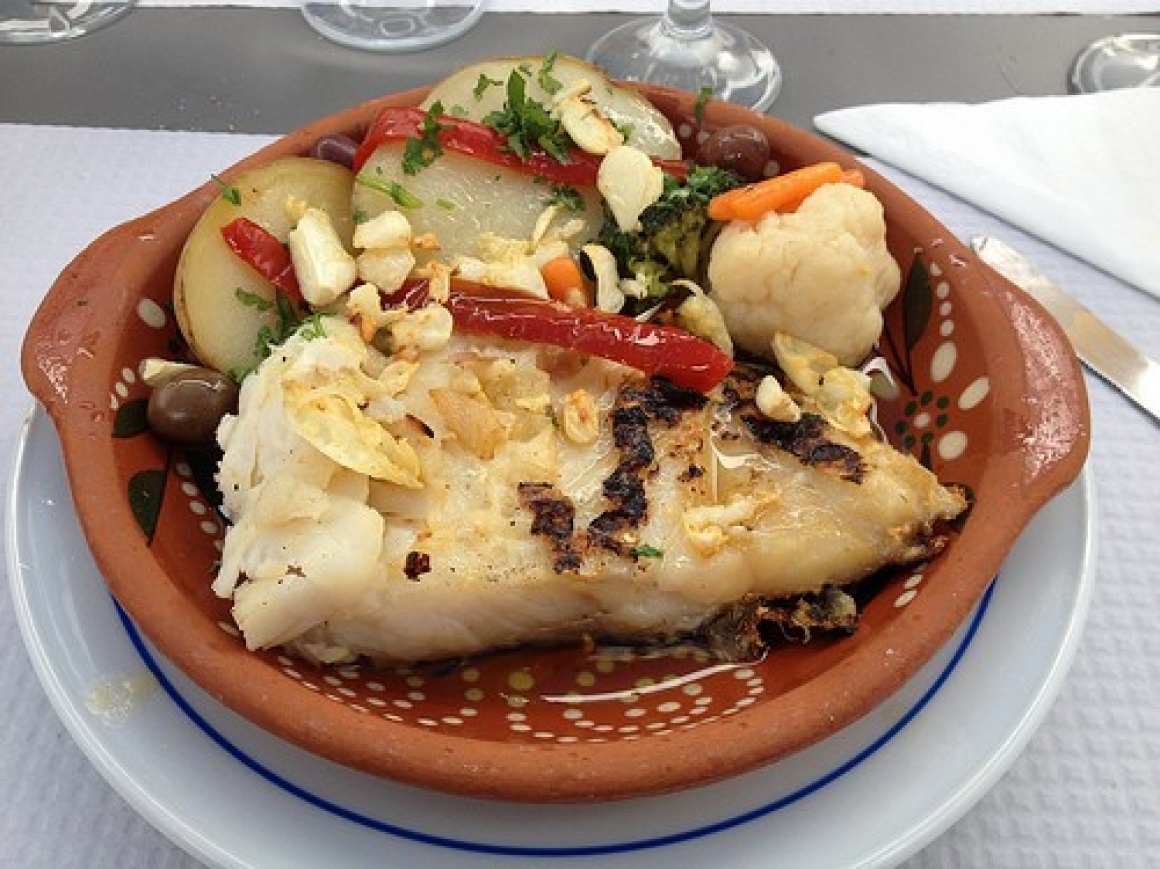 Classic Azorean style cod fish.